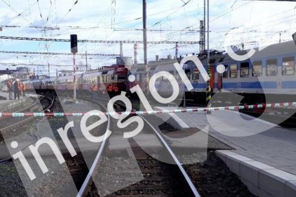 Srážka vlaků v Brně - FOTO : HZS Jmk