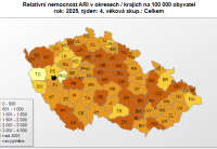 Epidemie respiračních nemocí v Česku, zdroj: SZÚ